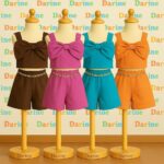 طقم بناتي كتان جيب شورت تصدير - 54 قطعة