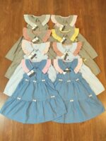 فستان أطفال جينز خفيف تصدير – 55 قطعة