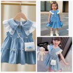 فستان أطفال جينز خفيف تصدير – 55 قطعة
