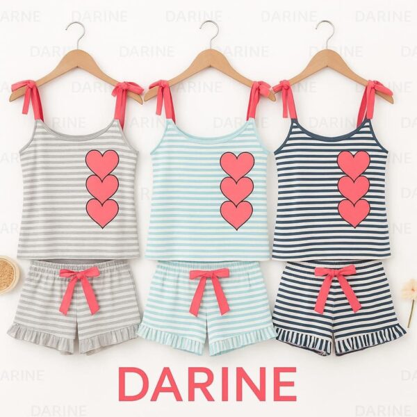 بيجامة حريمي شورت ريب تصدير – 25 قطعة