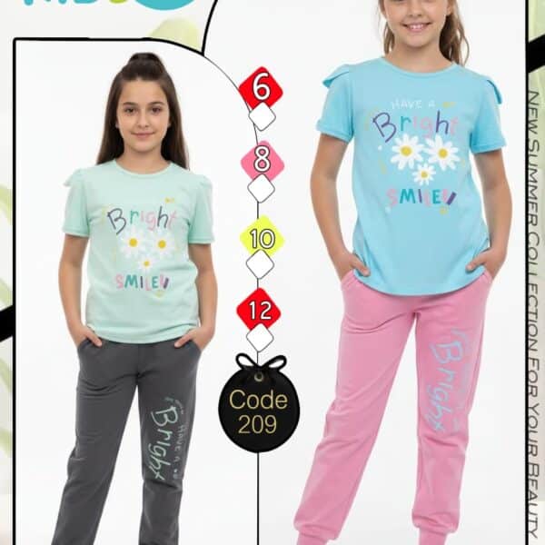 بيجامة بناتي سنجل ليكرا – ألوان موضة نص دستة