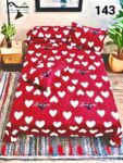 ملايات قطن كود 143 أحمر قلوب - 100 طقم