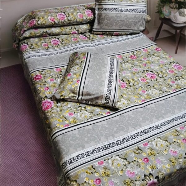 ملايات قطن كود 141 رصاصي مشجر - 100 طقم