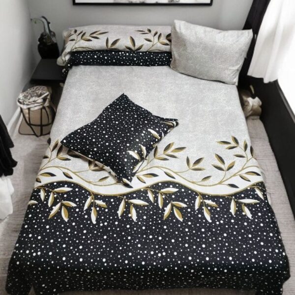 ملايات قطن كود 130 أسود في أبيض - 100 طقم