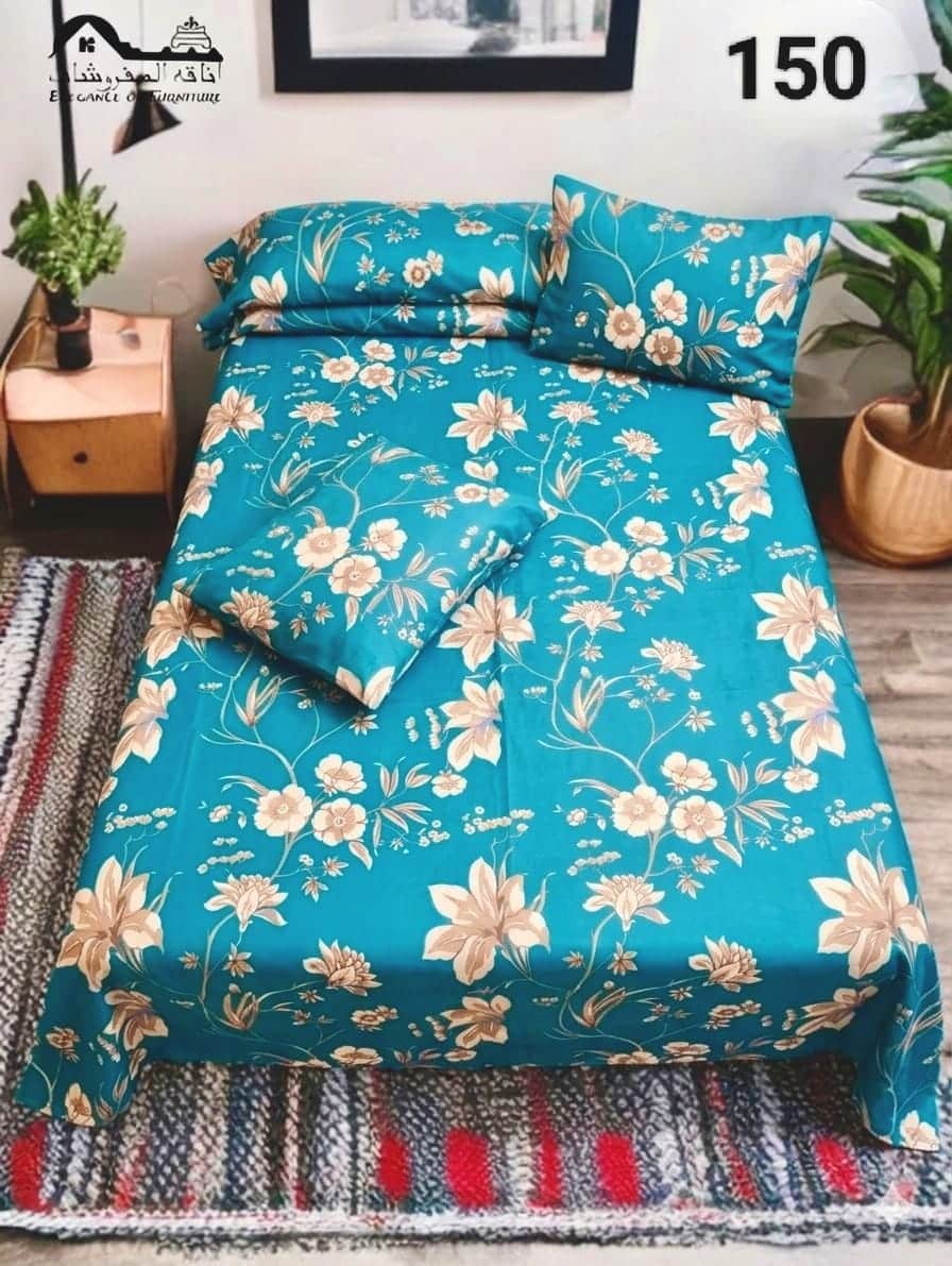 ملايات قطن كود 150 أزرق مشجر - 100 طقم ملايات قطن كود 150 أزرق مشجر - 100 طقم