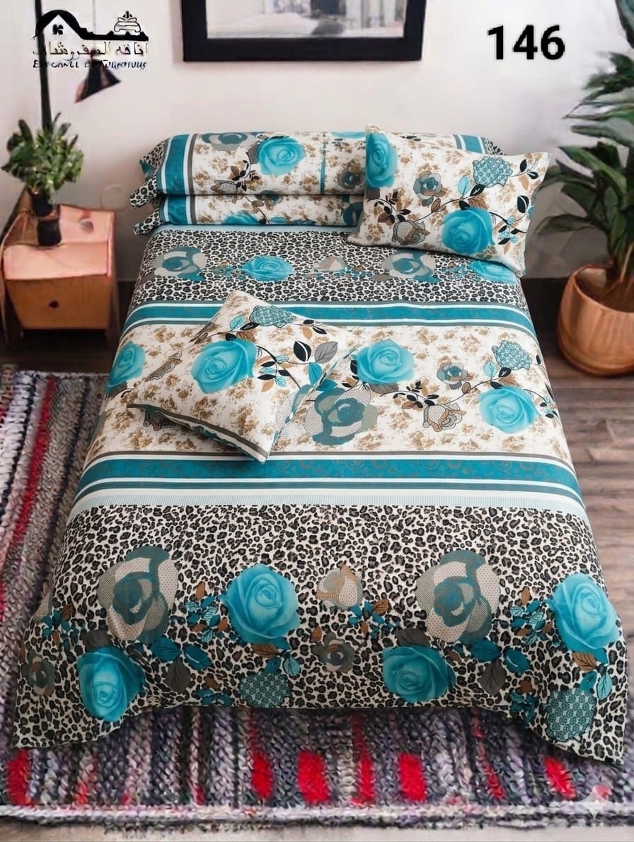 ملايات قطن كود 146 تايجر في تركواز - 100 طقم ملايات قطن كود 146 تايجر في تركواز - 100 طقم