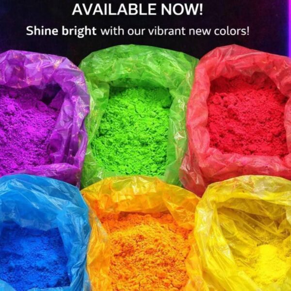 بودرة ألوان فسفورية لامعة – خام كوري أصلي | سطوع عالي جدًا