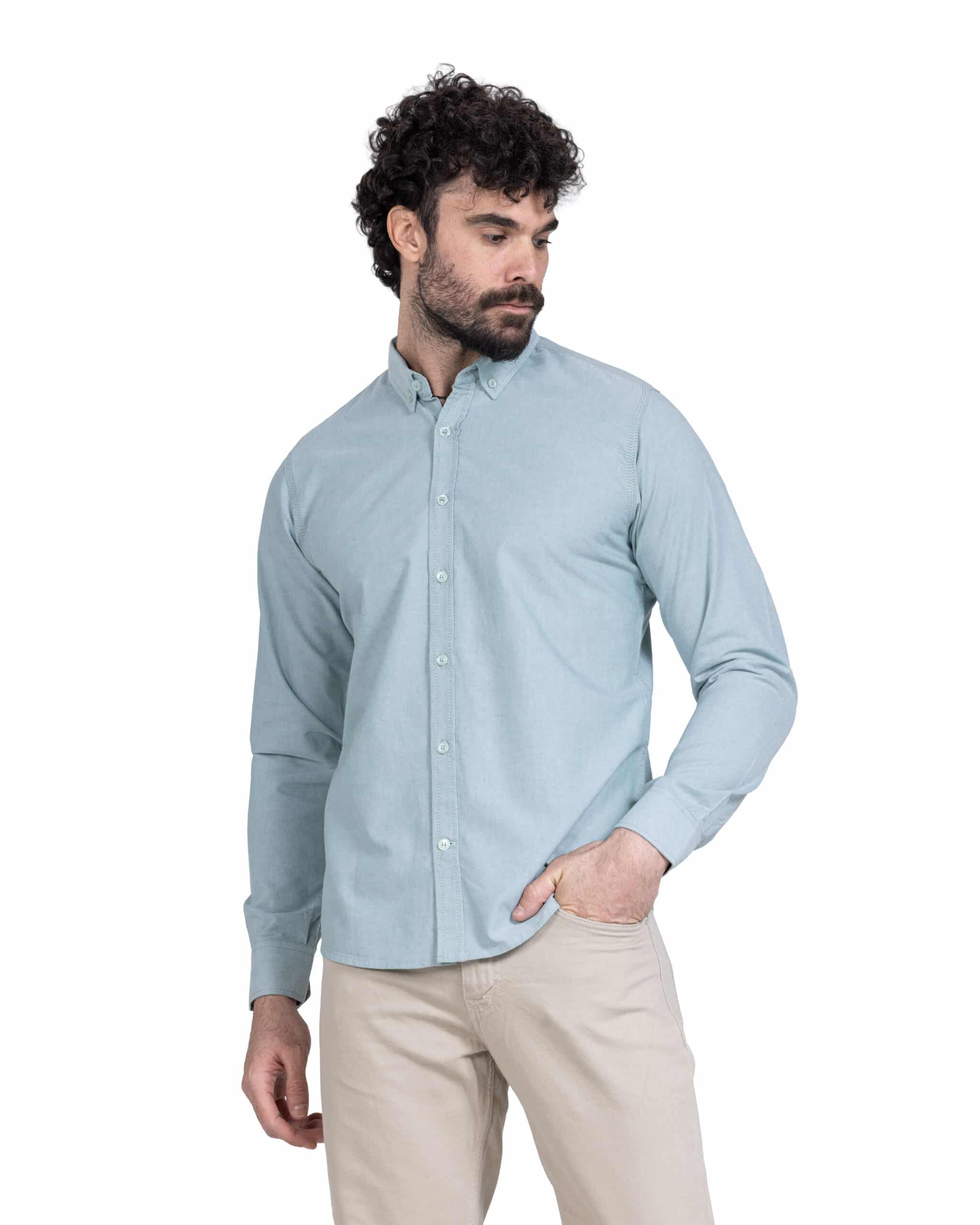 قميص اكسفورد قطن سعر410 code;2000 (6) 5 × قميص اكسفورد قطن رصاصي code 2000 - الصورة 1