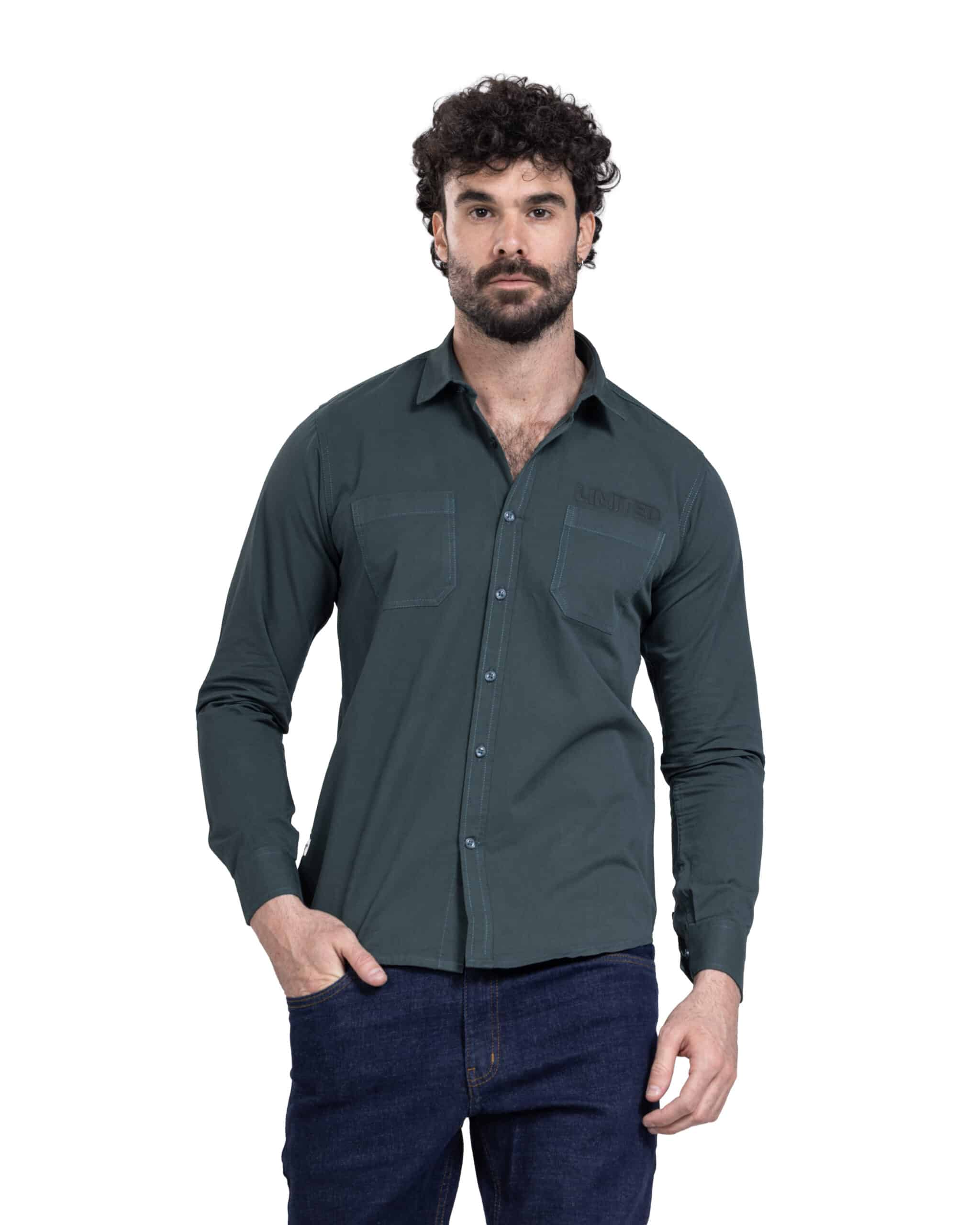 قميص جبردين 2جيب سعر445 code;2008 (1) 5 × قميص جبردين 2 جيب زيتي code 2008 - الصورة 1