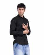  5 × قميص جبردين 2 جيب اسود code 2008