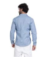 ⁦ 5 ×  قميص جبردين 2 جيب كبسوله ليزر مطبوع ازرق code 2016⁩ - الصورة ⁦2⁩