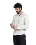 ⁦ 5 × قميص جبردين منقوش كم ابيض code 2007⁩ - الصورة ⁦2⁩