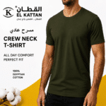 القطان فانله نص كم رجالي Crew neck T-shirt مسرح فاخر زتوني - دسته