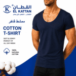 القطان فانله رجالي Cotton T-shirt ممشط فاخر كحلي - دسته