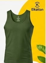 القطان فانله رجالي Cotton vest ممشط فاخر زيتي - 5 دسته