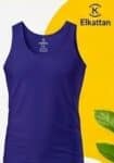 القطان فانله كت رجالي Cotton vest مسرح فاخر ازرق زهري - 5 دسته