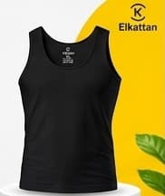 القطان فانله كت رجالي Cotton vest مسرح فاخر اسود - 5 دسته