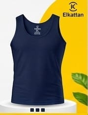 القطان فانله رجالي Cotton vest ممشط فاخر كحلي - 5 دسته