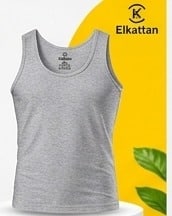 القطان فانله رجالي Cotton vest ممشط فاخر رصاصي - 5 دسته