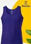 القطان فانله رجالي Cotton vest ممشط فاخر ازرق غامق - 5 دسته