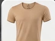 القطان فانله نص كم رجالي Crew neck T-shirt مسرح فاخر بيج - 5 دسته