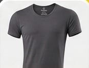 القطان فانله رجالي Crew neck T-shirt ممشط فاخر رصاصي - 5 دسته