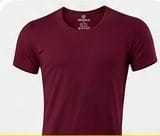 القطان فانله نص كم رجالي Crew neck T-shirt مسرح فاخر احمر- 5 دسته