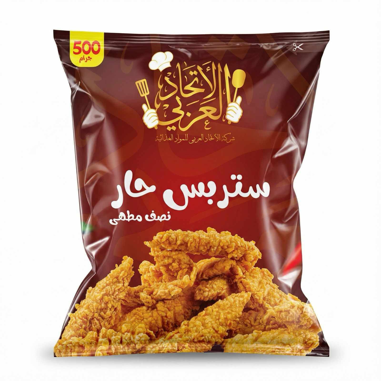 استربس دجاج حار مجمد 500 جم – كرتون استربس دجاج حار مجمد 500 جم – كرتون