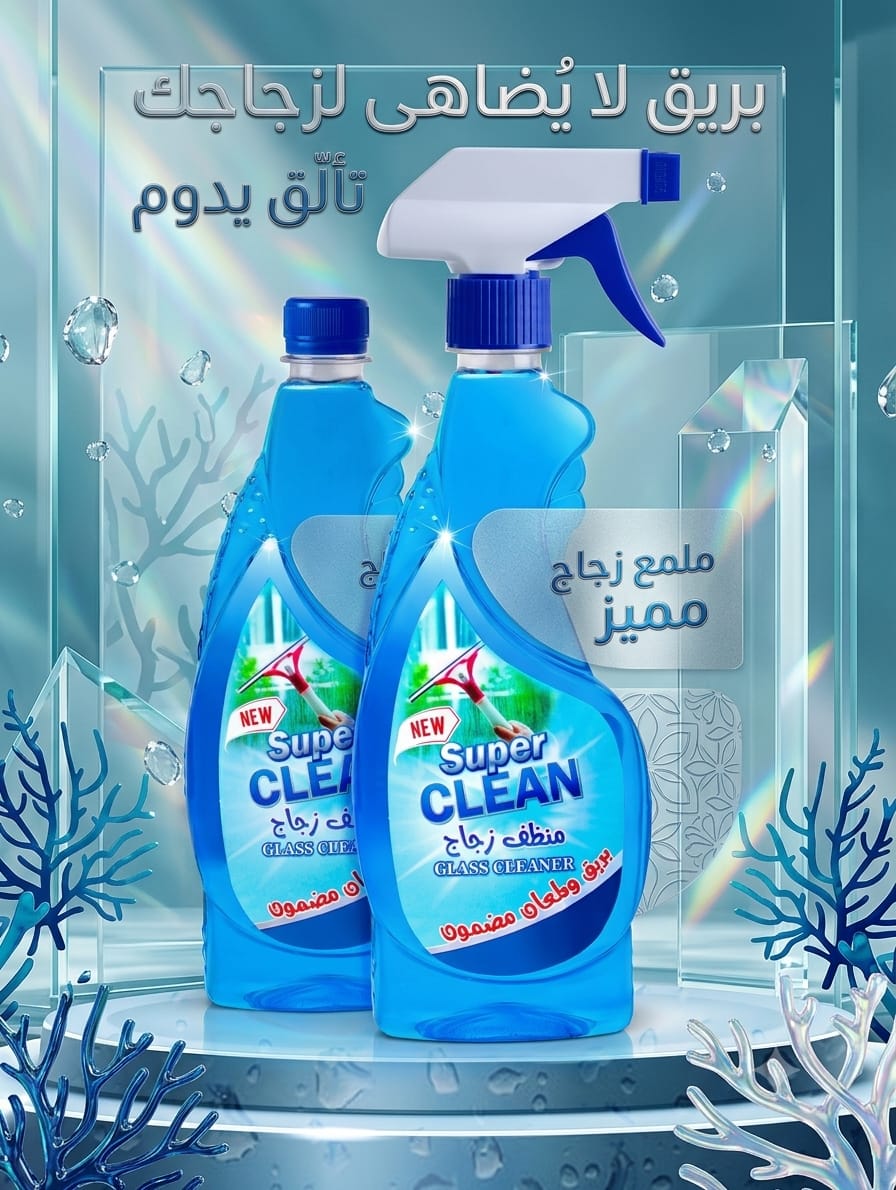 ملمع زجاج سوبر كلين 500 مل ملمع زجاج سوبر كلين 500 مل