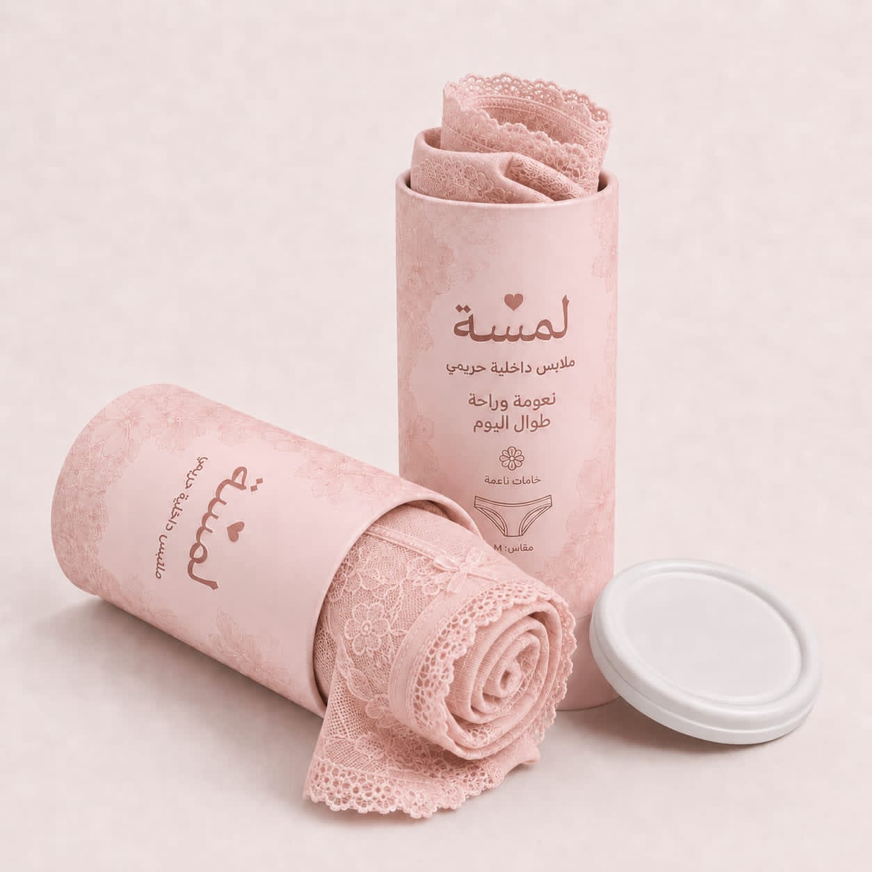 SAF-D985D984D8A7D8A8D8B3-D8AFD8A7D8AED984D98AD8A9.jpg علبة ملابس داخلية كرتون دائرية – غطاء كبس – 9.9×25 سم - الصورة 1
