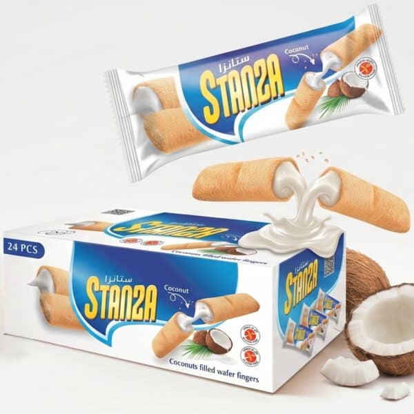 ستانزا أصابع بسكوت الذرة بطعم جوز الهند 12 جم
