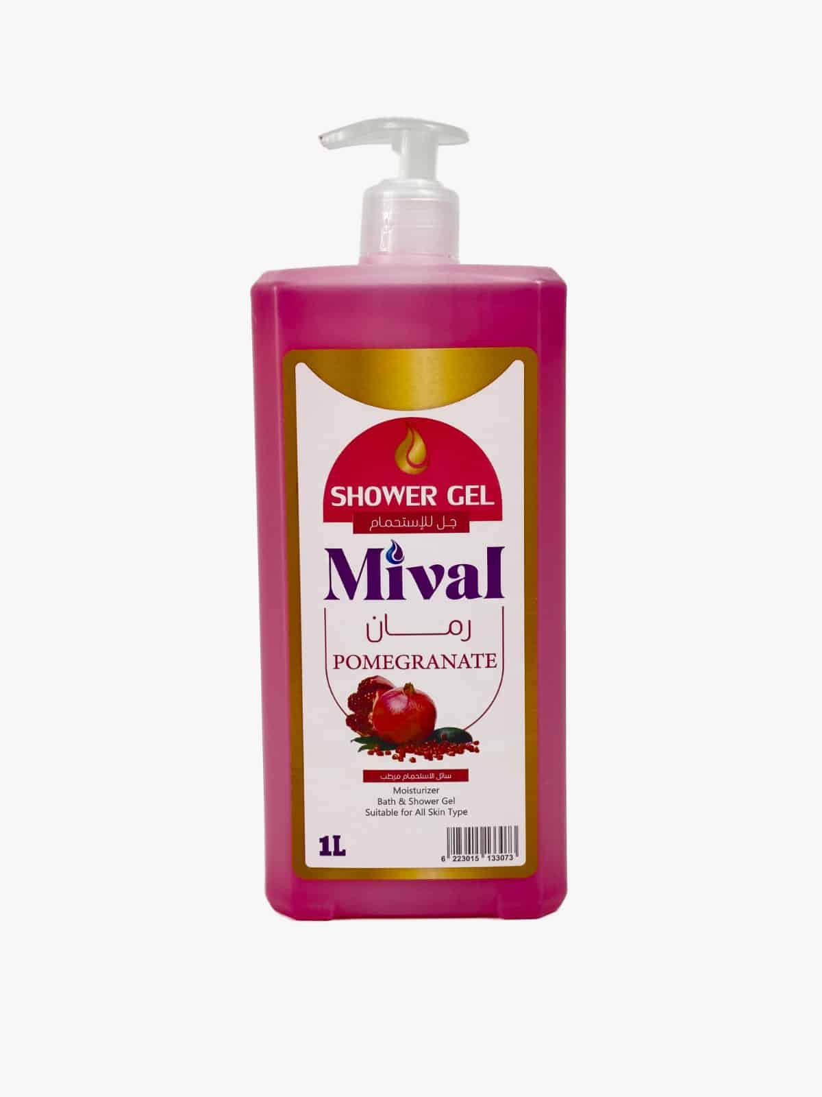 YAM-004-D8B4D8A7D988D8B1-D8ACD984-D8B1D985D8A7D986.jpg ميفال شاور جل 1 لتر ( الرمان ) – كرتونة (12 عبوة) جملة - الصورة 1